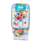 Pioneer Woman Flowering Frontier Kitchen Towel Oven Mitt & Pot Holder Floral. Fixed Price $14.00.