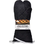 Nouvelle Legende Flame Retardant Oven Mitt, Black, 2 Ct = One Pack. Fixed Price $12.85.