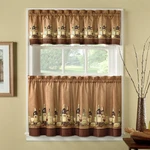 Chf You Wines 3-PIECE Kitchen Curtain Valance And Tier Set. Fixed Price $17.02.