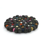 Cilio Fair Trade Virgin Sheep Wool Trivet, 8" Round, Charcoal, Made Nepal. Fixed Price $31.71.