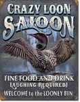 Welcome Crazy Saloon Tin Sign Funny Home Bar Kitchen Rustic Wall Decor 1673. Fixed Price $22.00.