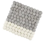 Cilio Fair Trade Certified 100% Wool Trivet Made In Nepal, 8" Square, Gray/white. Fixed Price $32.48.