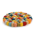 Cilio Fair Trade Certified 100% Virgin Sheep Wool Trivet Made Nepal, 8" Round. Fixed Price $31.58.
