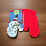 Snowman Christmas Oven Mitt Set Holly Jolly Holiday Pattern Kay Dee Nwt. Fixed Price $18.98.