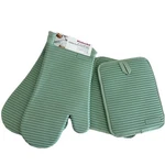 New Kitchenaid Set Of 4 Pc Silicone Pot Holders & Oven Mitts Mint Pistachio Hpia. Fixed Price $72.00.