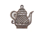 Handcrafted Nautical Cor Rustic Copper Cast Iron Teapot Trivet 9". Fixed Price $24.35.