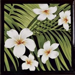 Islander Hawaii Ceramic Tile Trivet Plumeria Palm. Fixed Price $40.71.