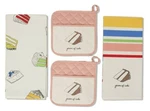 Piece Of Cake Pink Kitchen Towel And Pot Holder Set 4 Pc Recipease New So Cute. Fixed Price $14.99.