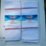 Clorox Kitchen Towels 16" 28 White Bleach Safe 50 Washes Lot Of Cotton Blue. Fixed Price $16.97.