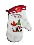 Home House Gnome For The Holidays Christmas Oven Mitt 7 X 13 .-100% Cotton. Fixed Price $15.88.