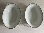 Set Of 2 Harmony House Silver Sonata Oval Serving Bowl 10 3/8 Japan. Fixed Price $62.87.