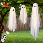Aygxu Halloween Decorations OUTDOOR/INDOOR-3PCS Hanging Ghost With Light,h. Fixed Price $47.99.