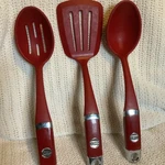 Kitchenaid Silicone Red Tools 3 Piece Set Spatula & Spoons. Fixed Price $19.99.