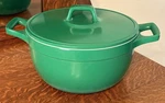 Tfal Cast Aluminum Enamel Cooking Dutch Oven Pot 10 X 5 Green T-fal. Fixed Price $20.93.