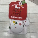 2025 Peanuts Snoopy Christmas 3PC Kitchen Towel Potholder Oven Mitt Set New. Fixed Price $15.29.