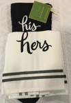 Kate Spade His/hers Kitchen Set, Two Piece, Black/white, Nwt. Fixed Price $15.00.