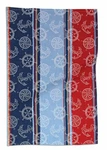 Nautical Anchor Compass Ship Wheel Jacquard Tea Kitchen Dish Hand Towel Kay Dee. Fixed Price $8.99.