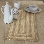 Cobblestone Jute Runner Rectangle 13X36 Country Farmhouse Creme Khaki Taupe Vhc. Fixed Price $25.16.