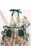 New Anthropologie Holly And Pear Apron Oven Mitt Spatula 3-PC Set. Fixed Price $74.99.