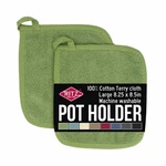 Ritz Terry Potholder & Hot Pad: Unparalleled Heat 2-PACK, Cactus Green. Fixed Price $16.41.