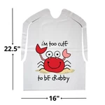 Disposable Plastic Adult Seafood Bibs For Boils 25/50/100/200/500 Pcs. Fixed Price $14.49.