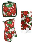 Christmas Poinsettia Kitchen Linen Design Bundle Of 5 Items. Fixed Price $10.99.