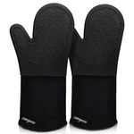 Sungwoo Extra Long Silicone Oven Mitts, Heat 14.6IN Black. Fixed Price $26.05.