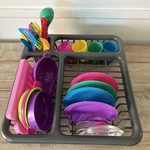 Kids Toy Play Dishes Tableware Drainer Plates Forks Cups Kitchen 31 Pc Set. Fixed Price $15.99.