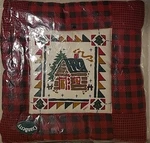 Holiday Lodge Cranberry Scented Hot Pad Coaster Christmas Cabin Nature 11"X11". Fixed Price $17.95.