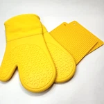 Homwe Yellow Silicone 4 Piece Oven Mitt Set. Fixed Price $24.99.