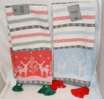 Dii Design Imports Holiday Dish Towel Set 2 Reindeer Jacquard Xmas Kitchen Gift. Fixed Price $12.59.