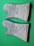 All Clad Silicone Oven Mitt: Heat Resistant Up To 500 Degrees - Blue. Fixed Price $24.00.