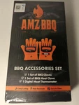 New! Amz Bbq Club's Grilling Accessories Silicone Gloves Meat Claws Thermometer. Fixed Price $20.92.