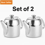 Set Stainless Steel Teapot Coffee Kettle 20OZ Silver. Fixed Price $38.99.