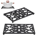 Sumnacon 2PCS Rectangle 10 X 6.1 Cast Iron Trivet - Inch, Black. Fixed Price $33.11.