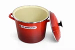 Le Creuset Cerise Enamel Steel Stockpot W/lid 7 Qt Red 22CM Kitchen. Fixed Price $104.35.