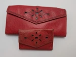 Vintage Genuine Wallet Maroon Cow Hide With Mini Key Holder. Fixed Price $15.15.