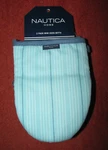 Nautica 2-PACK Heat Resistant Mini Oven Mitts (seafoam/ Stripes) Pot Holders. Fixed Price $16.50.