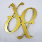 Martha Stewart Gold Aluminum Xoxo Trivet Pot Holder Stand. Fixed Price $6.39.
