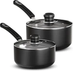 Utopia Kitchen Nonstick Saucepan Set, Cooking Pots With Lids, 1 Quart And 2. Fixed Price $34.99.