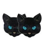 2PC Halloween Black Cat Beaded Placemat Charger 14" Christian Lacroix Spooky New. Fixed Price $58.95.