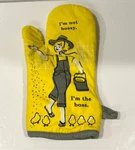 Novelty Oven Mitt "i'm Not Bossy. The Boss." Insulated Quilted Blue. Fixed Price $9.18.