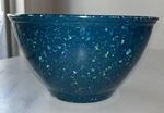 Rachael Ray Mixing Garbage Bowl Blue Confetti Speckled Melamine 5.5 HX10"D. Fixed Price $36.00.