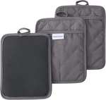 Kitchen Pot Holders, 7"X9", Rectangular With Pocket, Cotton And Neoprene Gray. Fixed Price $14.52.