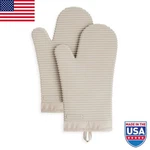 2-PACK Set Ribbed Soft Silicone Oven Mitt 7.5"X13" Durable Cotton. Fixed Price $19.44.
