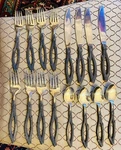 16PC Flatware Set Vance Kitira Adirondack Tied Twig Bronzeware Service For 4. Fixed Price $232.20.