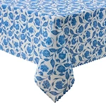 Mainstays By Becky G. & Alejandra 60 X 84" Fabric Tablecloth - Blue Floral. Fixed Price $19.50.