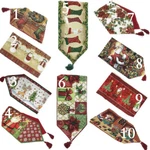 Tache Santa Festive Winter Holiday Christmas Xmas Woven Tapestry Table Runners. Fixed Price $15.99.