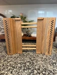 The Pampered Chef Expandable Wooden Trivet Hot Pad Holder. Fixed Price $24.99.