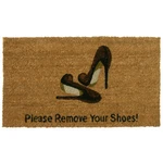 Rubber-cal "welcome & Please Remove Your Shoes" Decorative Mats, 18 X 30. Fixed Price $27.99.
